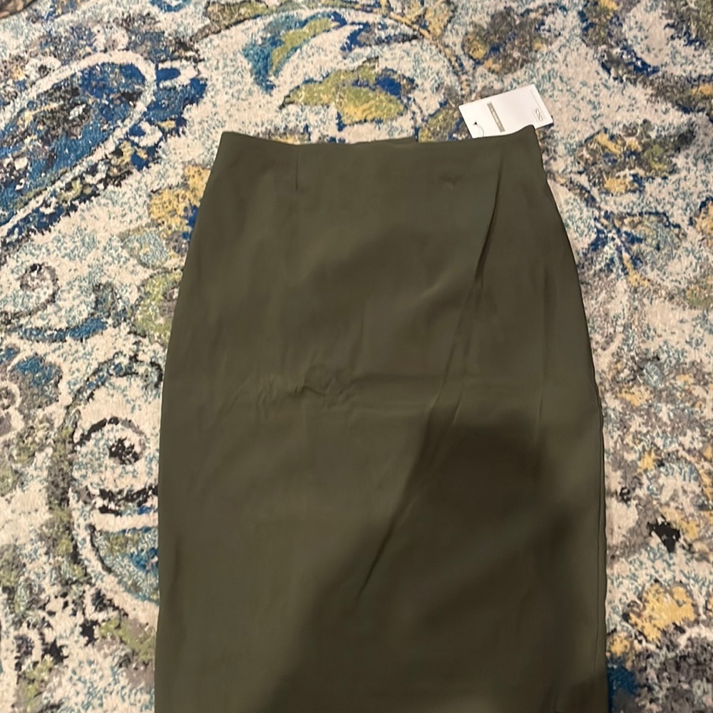 ASOS petite army green pencil skirt